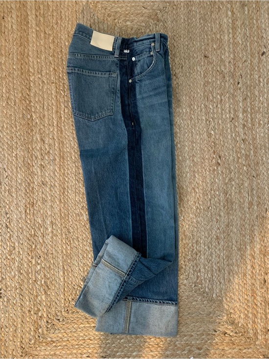 Citizens Of Humanity Denim - Citizens Of Humanity Two-Tone Denim Straight Jeans